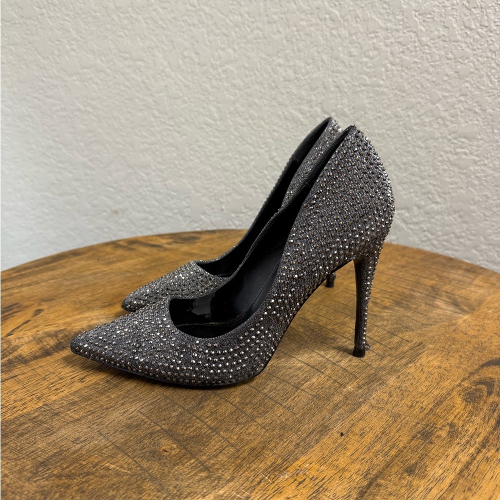 Silver Steve Madden Dazzled Heels